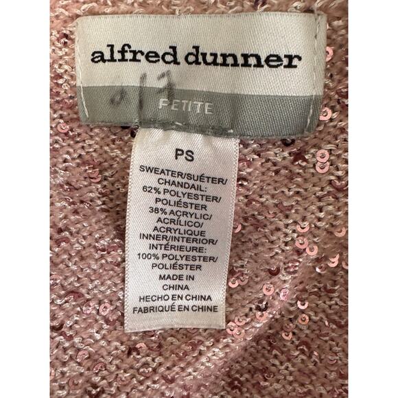 NEW ALFRED DUNNER Pointelle Spacedye Sweater With Studded Neckline Size PS - Picture 7 of 7